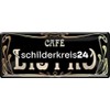 schilderkreis24 - "Café Bistro" - Tin Sign 28 x 12
