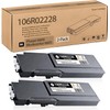 2-Pack 106R02228 Black High Capacity Compatible 106R02228 Toner Cartridge Replacement