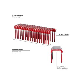 Milwaukee 1" Insulated Cable Staples for M12 Stapler – 600 Pack Wire Fasteners