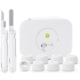 TNSNK Replacement Ear Tips for Airpods 2nd/1st Generation with Cleaning Kit & Storage Box (XS (4 Pair White))