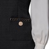 Karl Lagerfeld Paris Women's Long Sleeve Textured Tweed Dress, Black/Birch