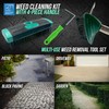 Ultimatives Unkrautbürsten-Set und Terrassenreiniger, inklusive Metalldrahtbesen, abgewinkelte Moosbürste mit eingebautem