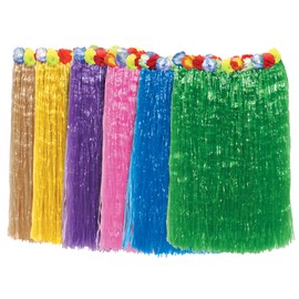 Adult Artificial Assorted Color Grass Hula Skirts