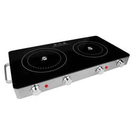 Brentwood Select 1800 Watt Double Infrared Electric Countertop Burner in Stainl