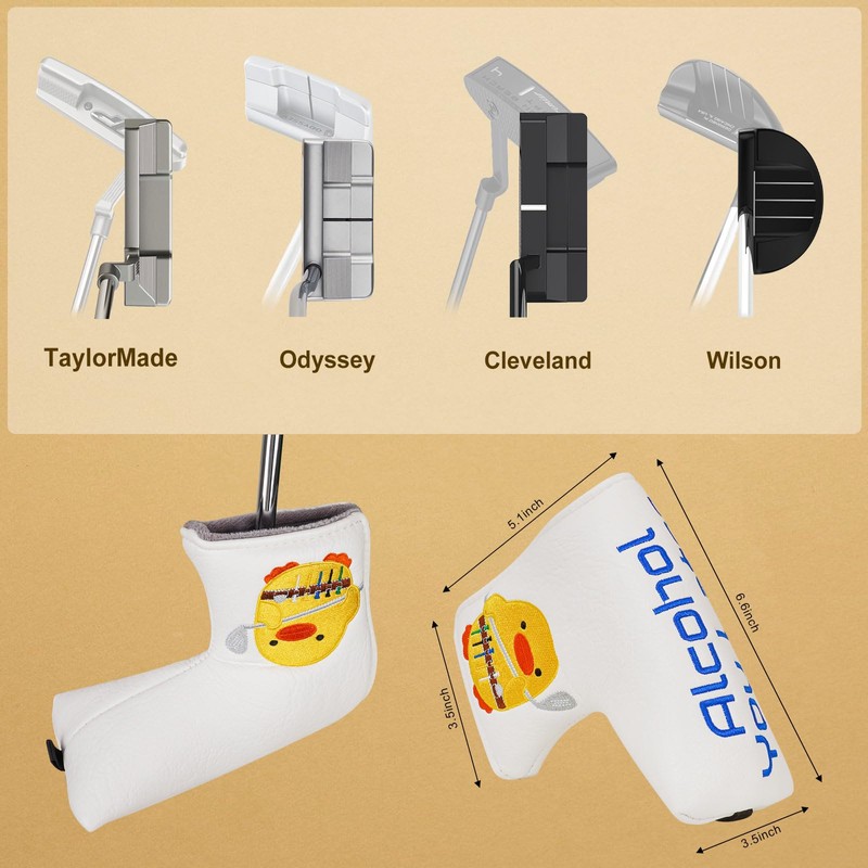 Magnetic Golf Club Putter Cover, Cute Design