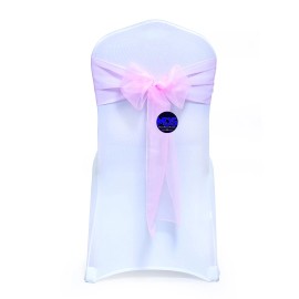 Unbranded 100 Pink Organza Chair Sashes Chair Cover Wider Bows wedding Reception Party NEW