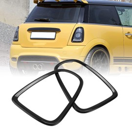Tail Lamp Trim Cover, 2 Pcs Tail Light Cover Trim Rear Lamps Frame Rings Bezel Stickers Guard for Cooper R56 R57 R58 R59 2007‑2014 (Glossy Black)