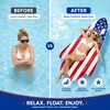 Inflatable Pool Float with Sunshade Canopy – American Flag Water