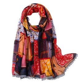 FAIRYGATE Scarves & Shawls for Women Polyester Scarf Colourful Modern Art Prints Graphic Art Scarf, 5005