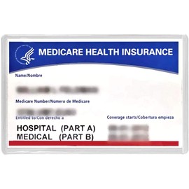 uGems Medicare Card Protectors 5 Pack – 12 Mil Total Thickness, Made in USA, Offset Lip for Easy Use, Wallet-Fit Medical & Social Security Card Holders (Clear)