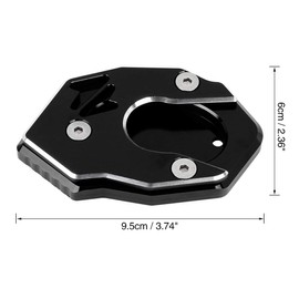 F FIERCE CYCLE Motorbike CNC Kickstand Side Stand Extension Pad Black for Kawasaki