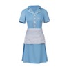 iSHOWcos Musical Waitress Cosplay Costume Women Blue Maid Dress Uniform