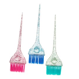 WOONEKY 3pcs Hair Dyeing Brush for Even Color Application Durable Tinting Tool for Salon Diy Use Flexible Bristles for Smooth Results Random Colors