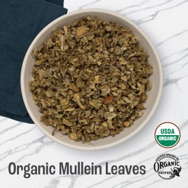 J Mac Botanicals Organic Mullein Leaves (16 oz) Certified USDA Organic. Loose Leaf Mullein Herbal Tea
