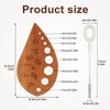 Wooden Herb Stripper Tool 8-Hole Leaf Separator with Cleaning Brush