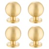 RZDEAL 1 Inch Gold Ball Cabinet Knobs Solid Brass Kitchen