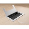 ATM® Desk Cable Grommet, Aluminium with Integrated Brush and Flap,