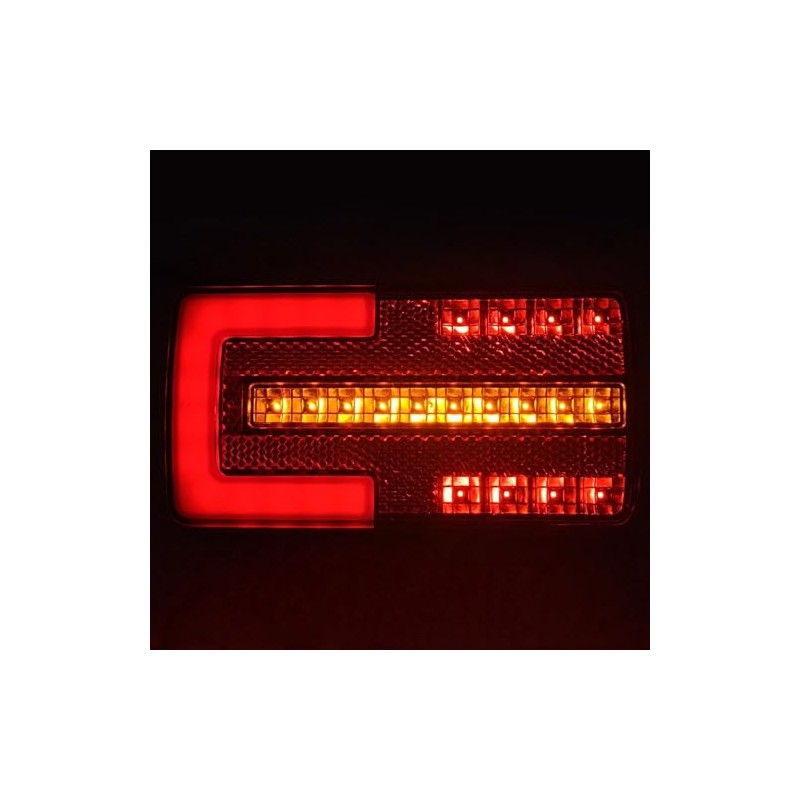SAMETRUCK LED Rear Light Neon Dynamic Indicator Tail Light 12