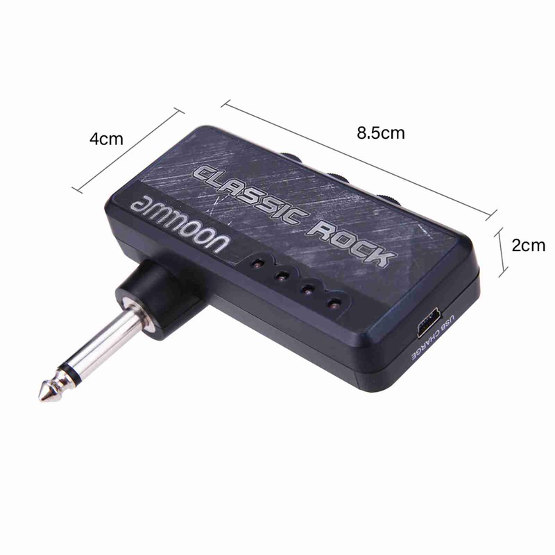 Electric Guitar Headphone Amplifier Amp 3.5mm Headphone Jack Aux In