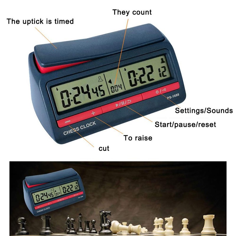 Staright Chess Clock Chinese Chess/Go/Chess Games Timer Clock Game Timer
