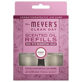 MRS. MEYER'S CLEAN DAY Scented Oil Refills, Peony, contains 2 .67 fl oz refills