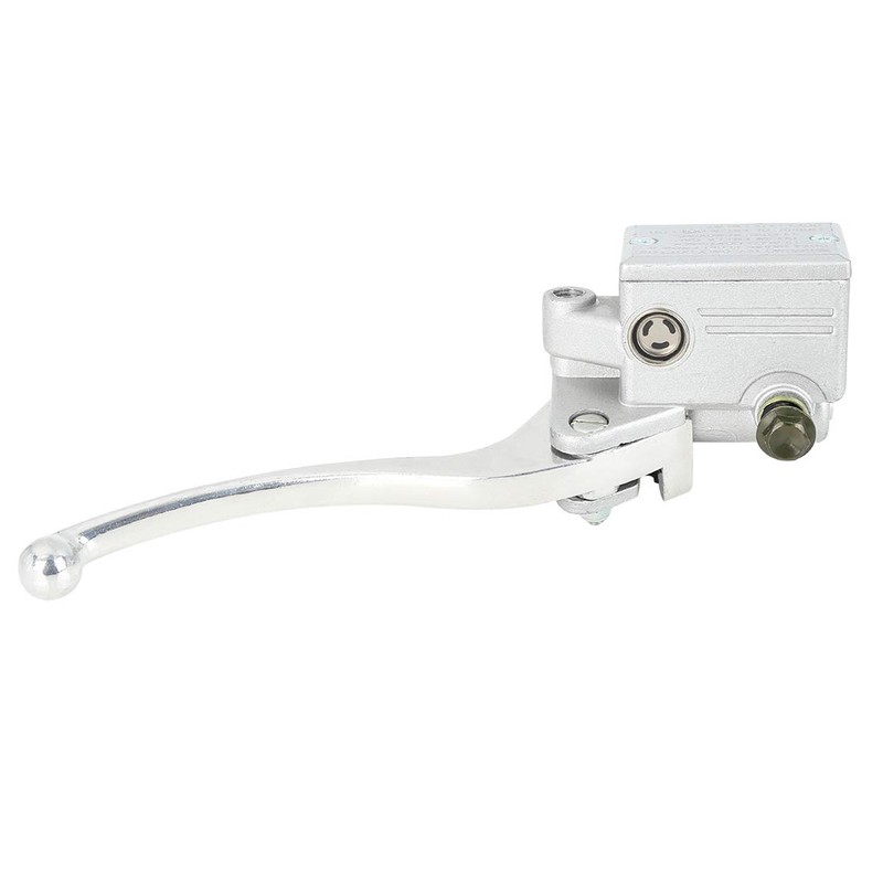 Motoforti Front Silver Tone Metal Motorcycle Brake Master Cylinder Pump
