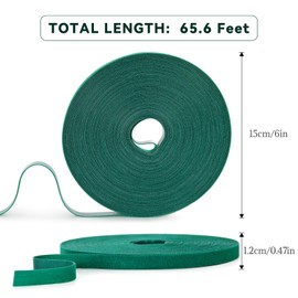 AUGHOA Garden Tape, 65.6 Feet 1/2''Plant Tape, Reusable Plant Garden Ties, Plant Supports for Climbing Plants, Adjustable Plant Straps for Gardening, Home, Office (1 Pack 65.6 Feet)