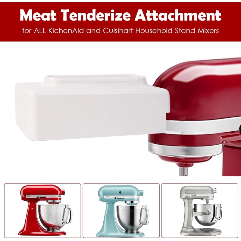 Slltto Meat Tenderizer for Kitchenaid Cuisinart Stand Mixer with Stainless