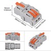 15PCS Lever Wire Connectors,Quick Connectors Push-in, 1 in 2 Out/