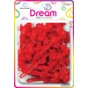 Dream World Self Hinge Barrette Chubby Ribbon Red 24 Piece