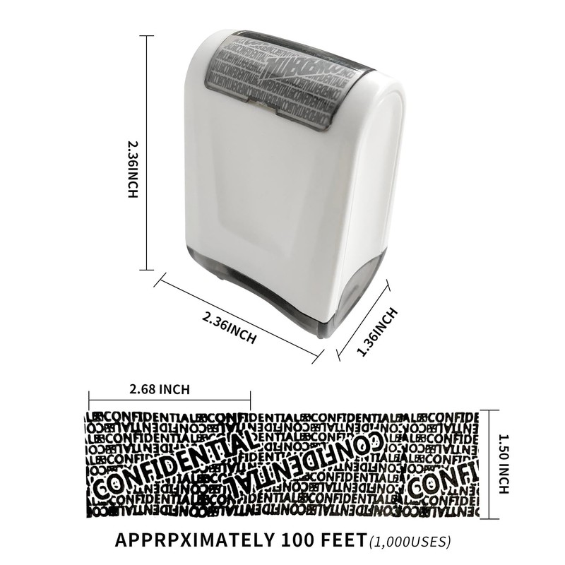 ArtBeek Identity Theft Protection Roller Stamp, 2 Pack Roller Address