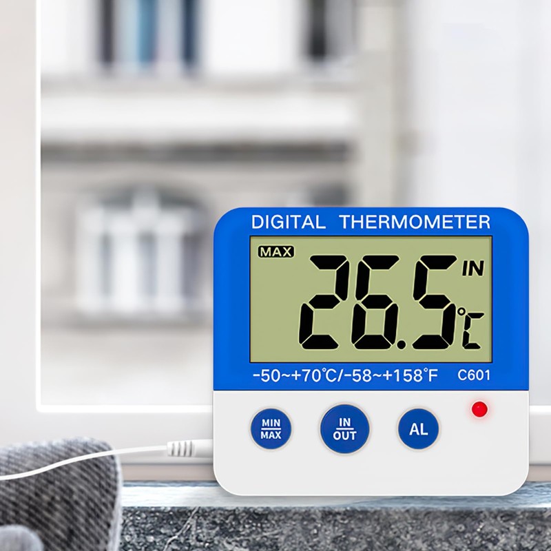 Digital Freezer/Fridge Thermometer with Magnetic Mount and Stander Digital Thermometer
