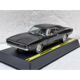 Pioneer P126 BULLITT Dodge Charger Assassins 1/32 Slot Car in Display Case