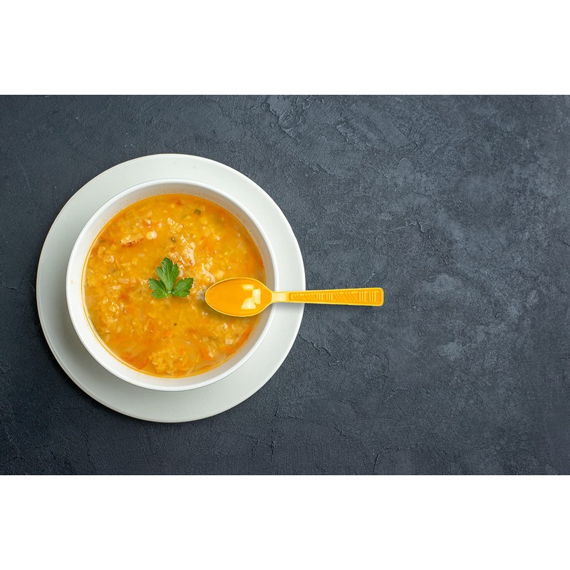 DecorRack Plastic Cutlery Set, Yellow Colored Plastic Silverware Sets for