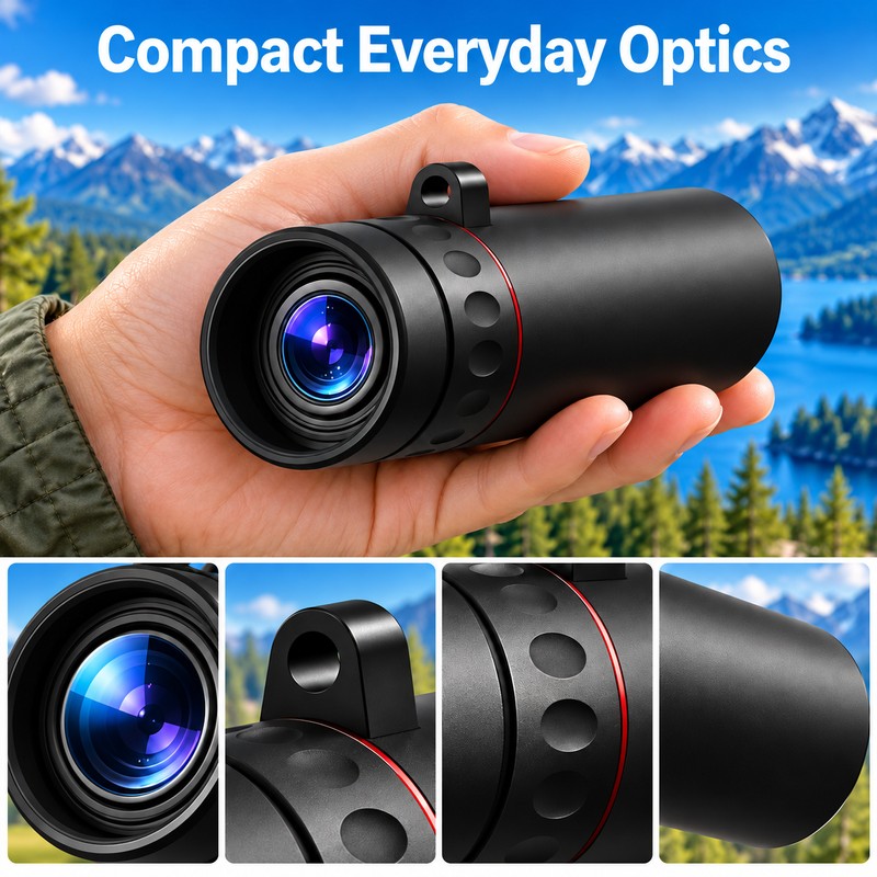 Portable Monocular Telescope with BAK4 Prism, IPX4 Water Resistant Compact