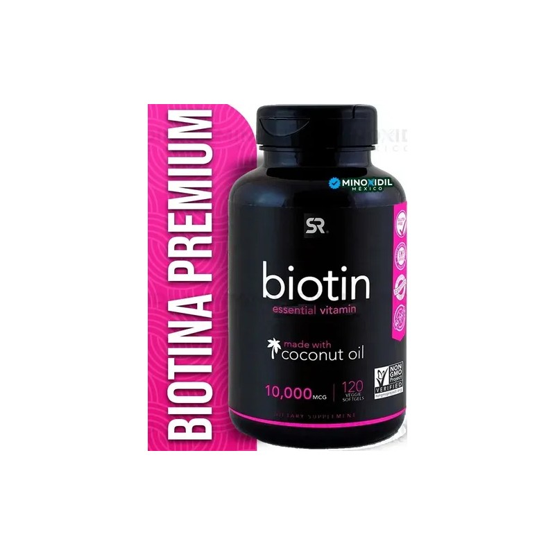 Biotina 10.000mcg X120 Caida Pelo Crecimiento Vitaminas