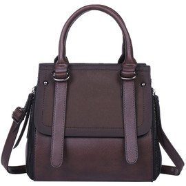 Angel Moon Women's Handbag, Small, Cute, Cross-body Style, 2-Way Commute, dark brown