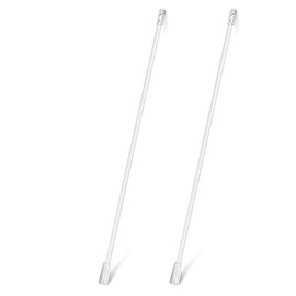 Blind Wand for Window Blind,2pcs 12in Replacement Control Wand Tilter Rod for Venetian Blind,Length Drapery Wand Curtain Pull Rod,Window Blind Tilt Rod Clear Blind Tilt Wand Replacement with Hook&Grip