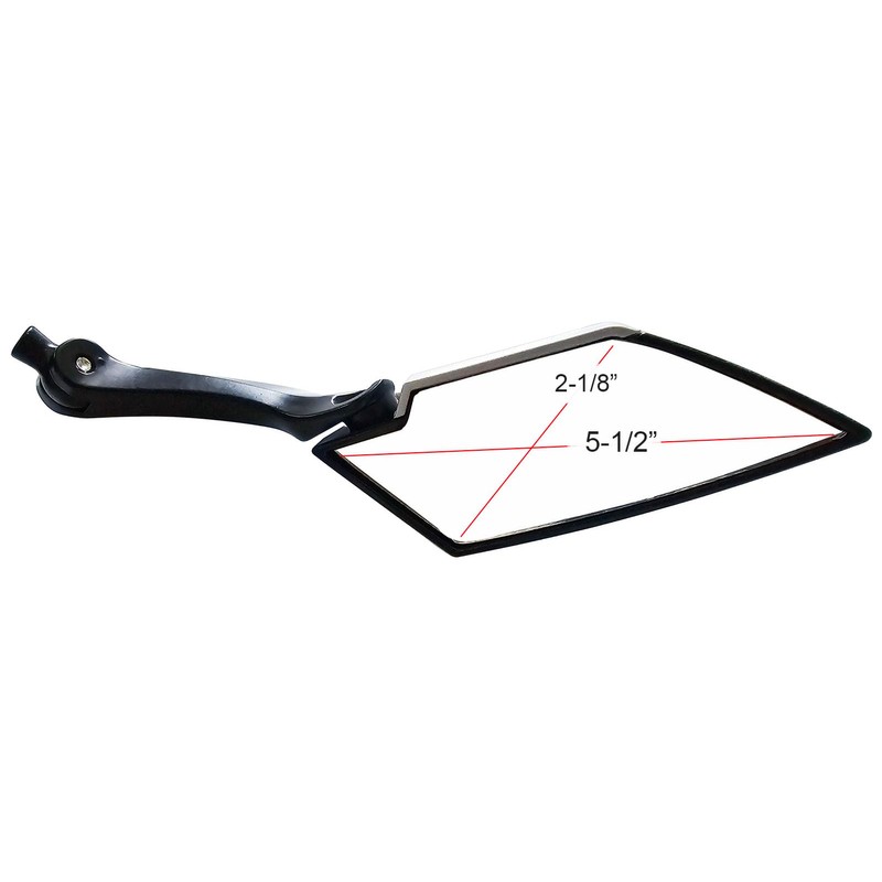 MotorToGo Black Carbon Motorcycle Mirrors for 2006 Yamaha YZF R6