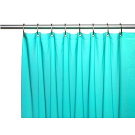 MY 8 STORE Shower Curtain Liner: Reinforced Header, Metal Grommets, Magnets, Standard Size 72" Length (Turquoise)
