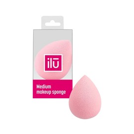 T4B ILU Pink Drop-Shaped Medium Makeup Sponge for Foundation, Concealer and Powder, Pack of 1