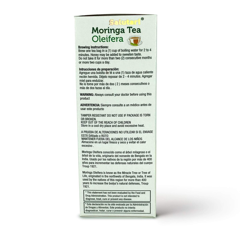 SALUTARI Moringa Tea – Premium Moringa Tea Bags – Flavorful