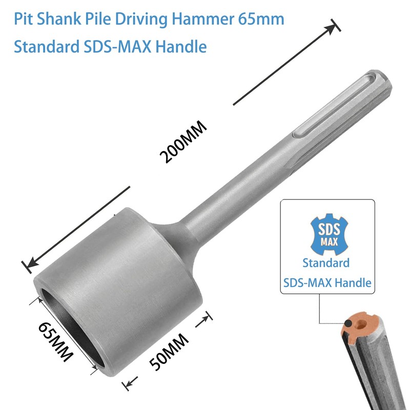 5 Pits Piles Hammer Head, Head Hammer Barrel for SDS