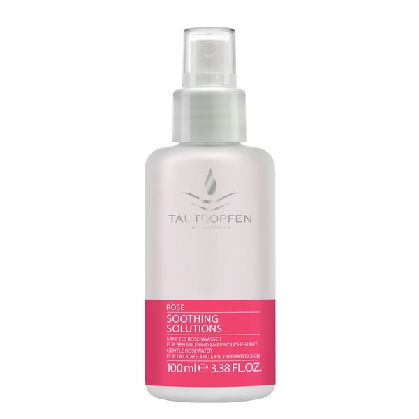 Tautropfen Rose Soothing Solutions, Gentle Rose Water for Delicate and Easily Irritated Skin, 100 Milliliter