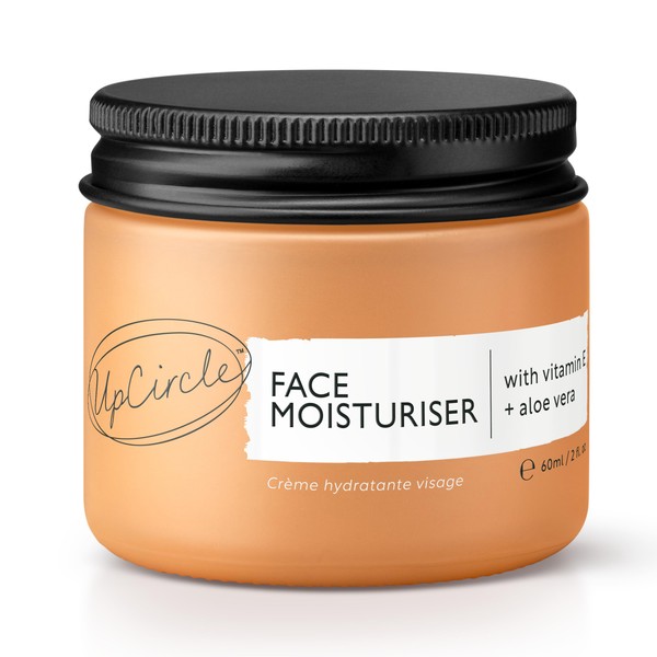 UpCircle Face Moisturiser with Argan Powder 1.7oz - Nourishing Day Cream - Vitamin E, Aloe Vera, Glycerin, Shea + Coconut Butter - Natural, Vegan + Cruelty-Free