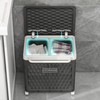 Laundry Hamper with Wheels and Lid, Foldable Clothes Basket for