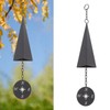 3-Tone Wind Chimes with Compass Iron Triangle Decor for Indoor