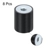 sourcing map 8Pcs 25 x 30mm M8 Thread Female Rubber