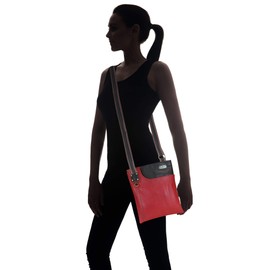 Chala Crossbody Phone Purse | SOFT PU Leather SWING Bag with Chala Key fob (Burgundy - Red Rose)