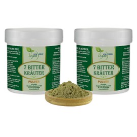 VITA IDEAL Vegan 7 - Bitter Herbs 2 x 300 g Powder Daily Serving 800 mg Bitter Herbs Powder of Beaver Nel Root Wormwood - Yarrow Herb - Fennel Seeds - Cumin Seeds - Anise - Juniper Berries